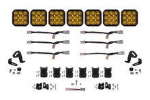 Load image into Gallery viewer, Diode Dynamics SS5 Pro Universal CrossLink 7-Pod Lightbar - Yellow Driving Light Bars &amp; Cubes Diode Dynamics   
