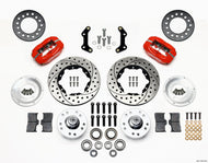 Wilwood Forged Dynalite Front Kit 11.00in Drilled Red 73-80 CDP A B E & F Body Big Brake Kits Wilwood