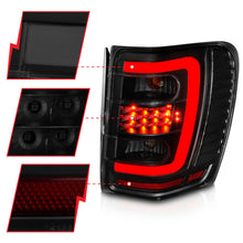 Load image into Gallery viewer, ANZO 1999-2004 Jeep Grand Cherokee LED Tail Lights w/ Light Bar Black Housing Smoke Lens Tail Lights ANZO
