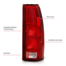 Load image into Gallery viewer, ANZO 1988-1999 Chevy C1500 Taillight Red/Clear Lens (OE Replacement) Tail Lights ANZO
