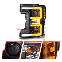 Load image into Gallery viewer, ANZO LED Headlights 17-18 Ford F-250 Super Duty Plank-Style L.E.D. Headlight Black (Pair) Headlights ANZO
