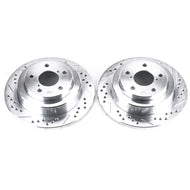 Power Stop 05-06 Saab 9-2X Rear Evolution Drilled & Slotted Rotors - Pair Brake Rotors - Slot & Drilled PowerStop   