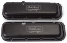 Load image into Gallery viewer, Edelbrock Valve Cover Victor Series Chevrolet 1965 and Later 396-502 V8 Low Black Valve Covers Edelbrock
