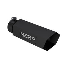 Load image into Gallery viewer, MBRP Universal Hex Tip 4in Inlet 16in Length w/ Logo - Black Coated Tips MBRP
