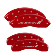 Load image into Gallery viewer, MGP 4 Caliper Covers Engraved Front &amp; Rear Bowtie Red finish silver ch Caliper Covers MGP
