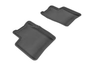 3D MAXpider 2004-2009 Toyota Prius Kagu 2nd Row Floormats - Black Floor Mats - Rubber 3D MAXpider   