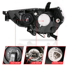 Load image into Gallery viewer, ANZO 14-18 Toyota 4 Runner Plank Style Projector Headlights Chrome w/ Amber Headlights ANZO

