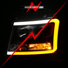 Load image into Gallery viewer, ANZO 07-14 Chevy Tahoe Projector Headlights w/ Plank Style Design Black w/ Amber Headlights ANZO

