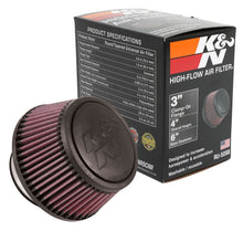Load image into Gallery viewer, K&amp;N Universal Round Clamp-On Air Filter 3in Flange ID x 6in Base OD x 4.625in Top OD x 3in Height Air Filters - Universal Fit K&amp;N Engineering   
