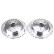 Power Stop 03-12 Infiniti FX35 Rear Evolution Drilled & Slotted Rotors - Pair Brake Rotors - Slot & Drilled PowerStop   
