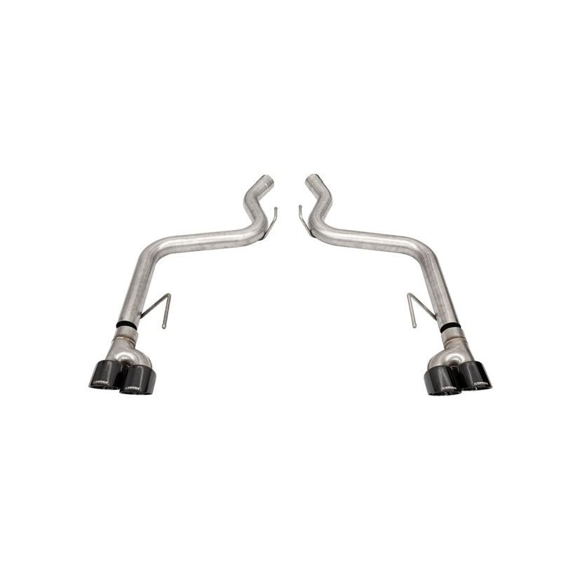 Corsa 2018-2023 Ford Mustang GT Black 3.0in PVD AxleBack Exhaust w/4.0in Quad Pro Tips Axle Back CORSA Performance