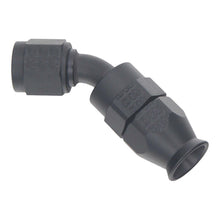 Load image into Gallery viewer, DeatschWerks 6AN Female Swivel 45-Degree Hose End PTFE (Incl 1 Olive Insert) - Anodized Matte Black Fittings DeatschWerks
