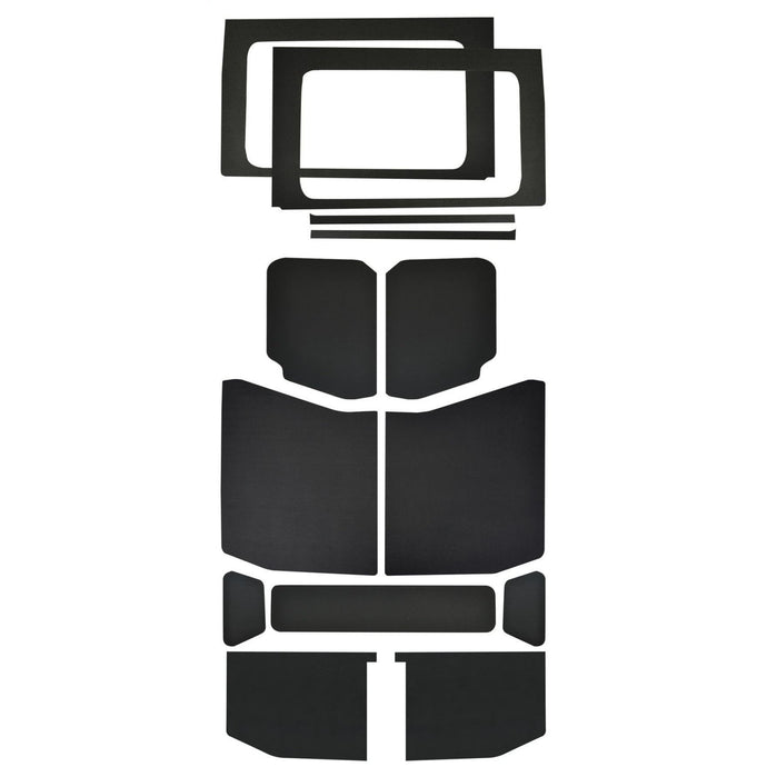 DEI 18-23 Jeep Wrangler JL 4-Door Boom Mat Complete Headliner Kit - 13 Piece - Black Leather Look Hard Top Accessories DEI