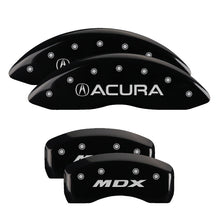 Load image into Gallery viewer, MGP 4 Caliper Covers Engraved Front Acura Rear MDX Black Finish Silver Char 2017 Acura MDX Caliper Covers MGP
