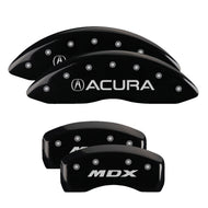 MGP 4 Caliper Covers Engraved Front Acura Rear MDX Black Finish Silver Char 2017 Acura MDX Caliper Covers MGP