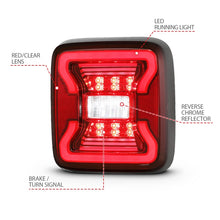 Load image into Gallery viewer, ANZO 18-19 Jeep Wrangler JL LED Taillights Black Tail Lights ANZO
