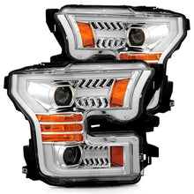 Load image into Gallery viewer, AlphaRex 15-17 Ford F-150 PRO-Series Projector Headlights Plank Style Chrm w/Activ Light/Seq Signal Headlights AlphaRex
