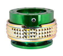 Load image into Gallery viewer, NRG Quick Release Kit - Pyramid Edition - Green Body / Neochrome Pyramid Ring Quick Release Adapters NRG

