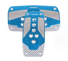 Load image into Gallery viewer, NRG Aluminum Sport Pedal A/T - Blue w/Silver Carbon Pedal Covers NRG
