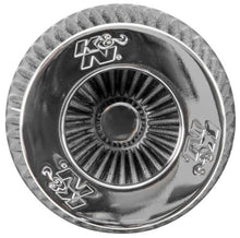 Load image into Gallery viewer, K&amp;N Universal Filter Chrome Round Tapered White - 4in Flange ID x 1.125in Flange Length x 5.5in H Air Filters - Universal Fit K&amp;N Engineering   
