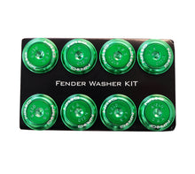 Load image into Gallery viewer, NRG Fender Washer Kit w/Color Matched M8 Bolt Rivets For Plastic (Green) - Set of 8 Hardware Kits - Other NRG
