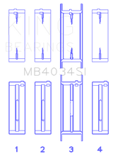 Load image into Gallery viewer, King Ford 232 (Size 0.25) Main Bearing Set Bearings King Engine Bearings   
