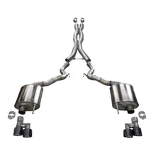 Load image into Gallery viewer, Corsa 2018-2023 Ford Mustang GT Convertible w/o Active Valves Sport Cat-Back w/ Black PVD 4in Tips Catback CORSA Performance
