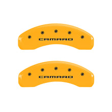 Load image into Gallery viewer, MGP 4 Caliper Covers Engraved Front &amp; Rear Gen 5/Camaro Yellow finish black ch Caliper Covers MGP
