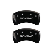Load image into Gallery viewer, MGP 4 Caliper Covers Engraved Front &amp; Rear Pontiac Black finish silver ch Caliper Covers MGP
