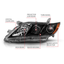 Load image into Gallery viewer, ANZO 2007-2009 Toyota Camry Projector Headlight Black Amber Headlights ANZO
