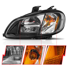Load image into Gallery viewer, ANZO 2002-2014 Freightliner M2 LED Crystal Headlights Black Housing w/ Clear Lens (Pair) Headlights ANZO
