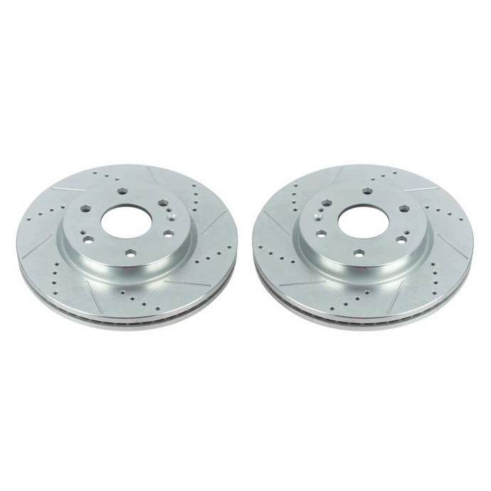 Power Stop 19-20 Chevrolet Silverado 1500 Front Evolution Drilled & Slotted Rotors - Pair Brake Rotors - Slot & Drilled PowerStop
