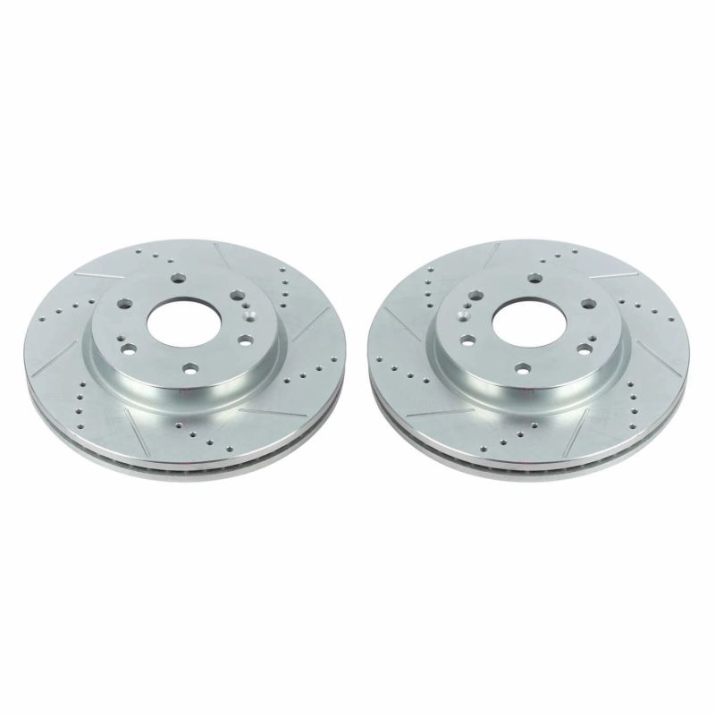 Power Stop 19-20 Chevrolet Silverado 1500 Front Evolution Drilled & Slotted Rotors - Pair Brake Rotors - Slot & Drilled PowerStop