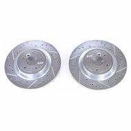 Power Stop 16-18 Jaguar XE Rear Evolution Drilled & Slotted Rotors - Pair Brake Rotors - Slot & Drilled PowerStop