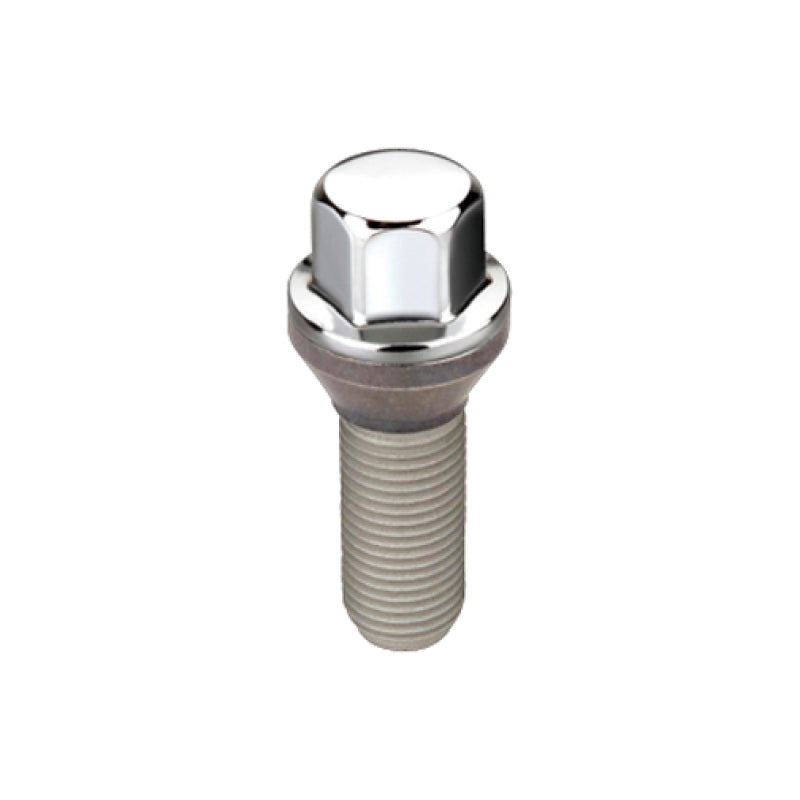 McGard Hex Lug Bolt (Cone Seat) M12X1.25 / 17mm Hex / 25.6mm Shank Length (Box of 50) - Chrome Wheel Bolts McGard