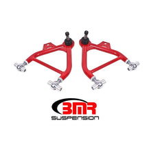Load image into Gallery viewer, BMR 79-93 Fox Mustang Lower A-Arms (Coilover Only) w/ Adj. Rod End and Tall Ball Joint - Red Control Arms BMR Suspension
