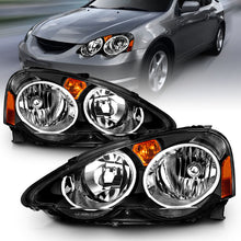 Load image into Gallery viewer, ANZO 2002-2004 Acura Rsx Crystal Headlights Black Headlights ANZO
