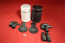 Load image into Gallery viewer, J&amp;L Oil Separator 3.0 Base Kit - Black Anodized (Incl 2 Brackets &amp; 6 Fittings) Oil Separators J&amp;L
