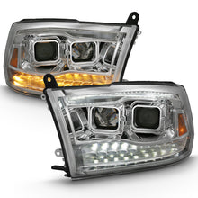 Load image into Gallery viewer, ANZO 2009-2018 Dodge Ram 1500 Projector H.L. Switchback Chrome Amber Headlights ANZO
