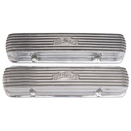 Edelbrock Valve Cover Classic Series Pontiac 1962-1979 301-455 CI V8 Polshed Valve Covers Edelbrock