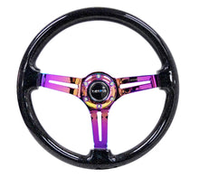 Load image into Gallery viewer, NRG Reinforced Steering Wheel (350mm / 3in. Deep) Blk Multi Color Flake w/ Neochrome Center Mark Steering Wheels NRG
