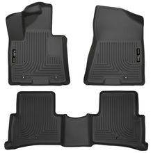 Load image into Gallery viewer, Husky Liners 2017 Kia Sportage Weatherbeater Front and Second Row Black Floor Liners Floor Mats - Rubber Husky Liners

