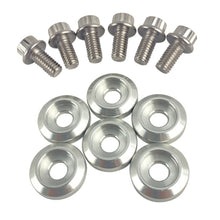 Load image into Gallery viewer, BLOX Racing New Fender Washers Kit M6 12pt - 6pc Large Diameter Silver Hardware Kits - Other BLOX Racing
