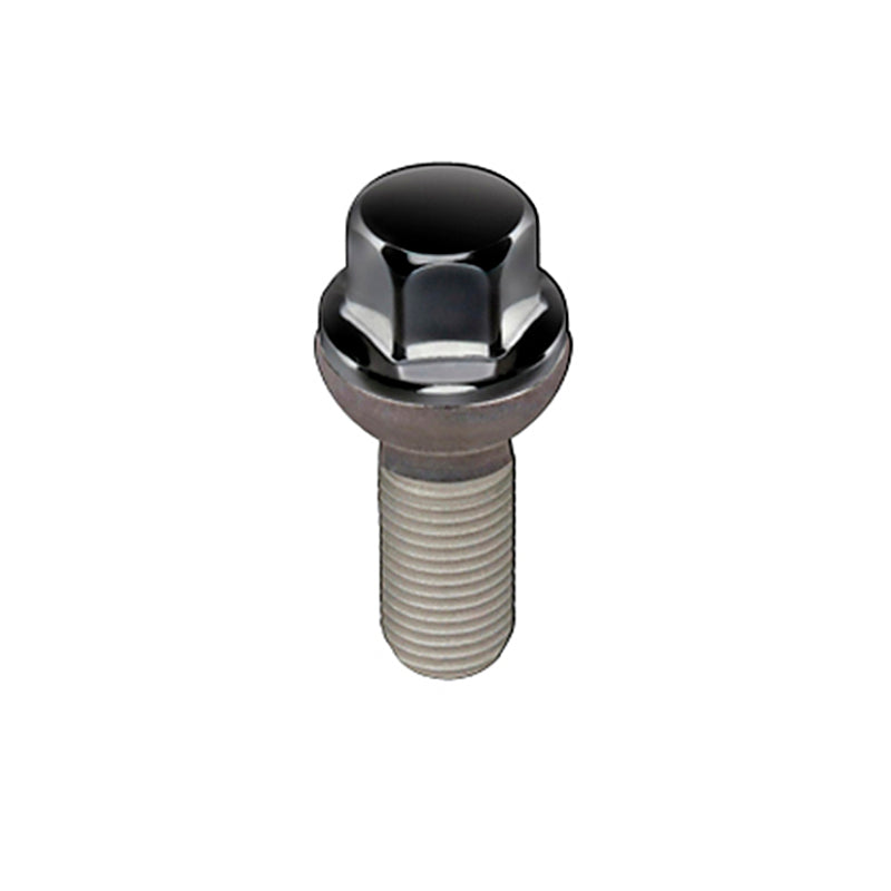 McGard Hex Lug Bolt (Radius Seat) M14X1.5 / 17mm Hex / 26.3mm Shank Length (Box of 50) - Black Wheel Bolts McGard