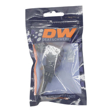 Load image into Gallery viewer, DeatschWerks 8AN Male Flare to Straight 3/8in Single Hose Barb - Anodized Matte Black Fittings DeatschWerks
