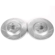 Power Stop 14-17 Buick Regal Front Evolution Drilled & Slotted Rotors - Pair Brake Rotors - Slot & Drilled PowerStop