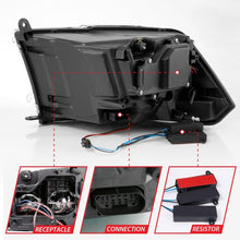 Load image into Gallery viewer, ANZO 2009-2018 Dodge Ram 1500 Led Projector Plank Style Switchback H.L Halo Chrome Amber (OE Style) Headlights ANZO
