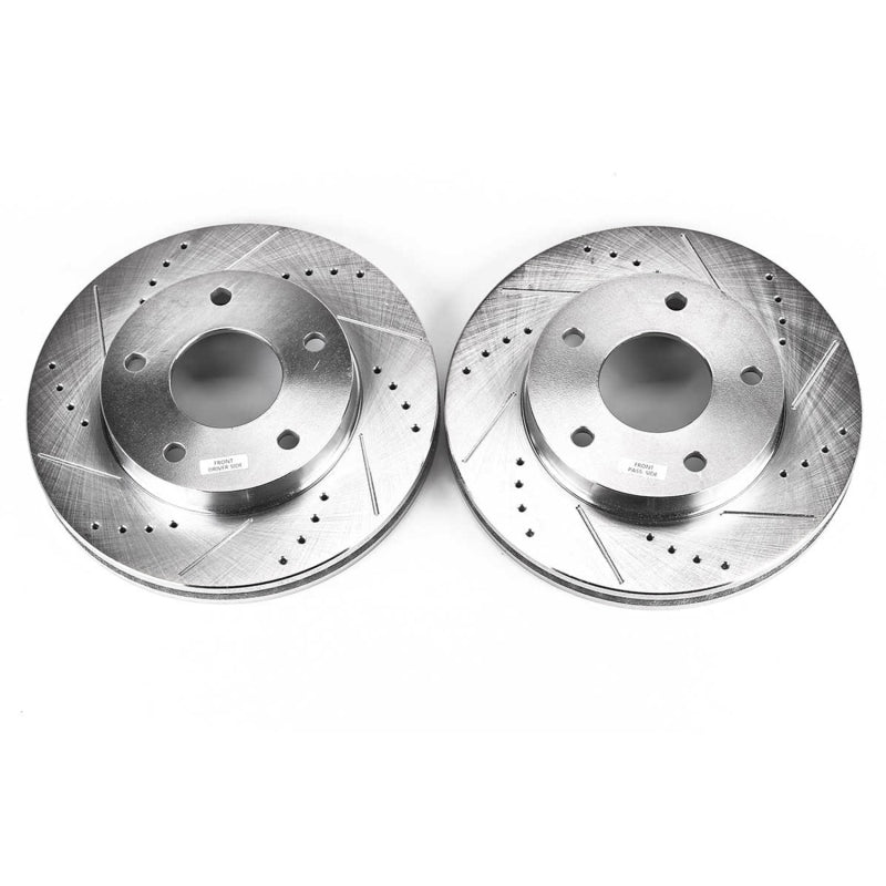 Power Stop 79-85 Buick Riviera Front or Rear Evolution Drilled & Slotted Rotors - Pair Brake Rotors - Slot & Drilled PowerStop