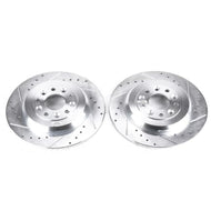 Power Stop 11-15 Ford Edge Rear Evolution Drilled & Slotted Rotors - Pair Brake Rotors - Slot & Drilled PowerStop