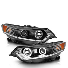 Load image into Gallery viewer, ANZO 2009-2012 Acura Tsx Projector Headlights w/ Halo Black (CCFL) (HID Compatible) Headlights ANZO
